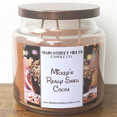 Mickeys Really Swell Cocoa Candle 18oz Main Street Melts Candle Co