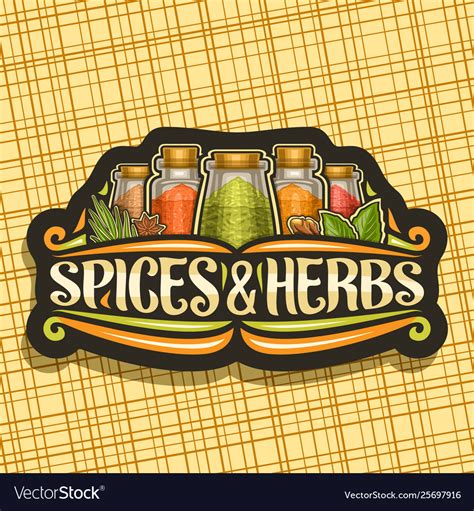 Logo For Spices And Herbs Royalty Free Vector Image