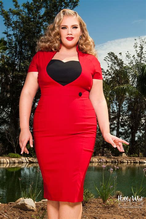 Veronica Dress In Red Plus Size Pinup Girl Clothing Trendy Plus