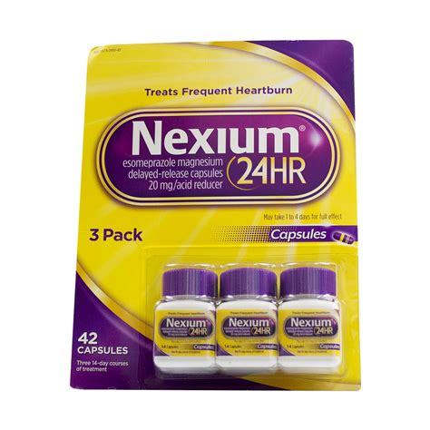 Nexium 24hr Acid Reducer 20 Mg 42 Capsules Fresh Free Shipping Made