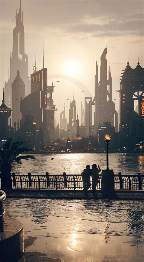 Shanghai 2114 By Nikolay Razuev — Ndsk Futuristic City Fantasy