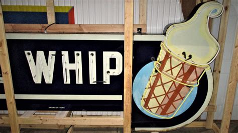 1950s Frigid Whip Single Sided Porcelain Neon Sign At Indy 2023 As Z856