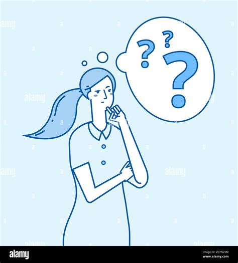 Pensive Face Stock Vector Images Alamy