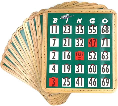 Jumbo Bingo Shutter Cards 10 Pk Green Amazonca Toys And Games
