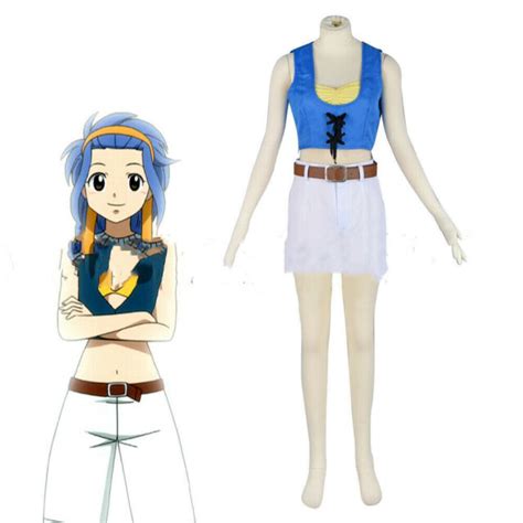 Fairy Tail Guild Mage Levy Mcgarden Original Outfit Anime Cosplay