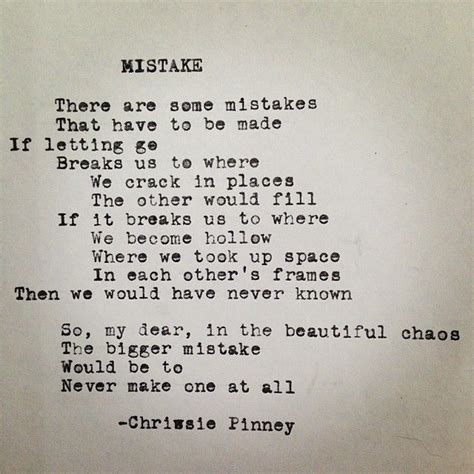 Mistakes Poems