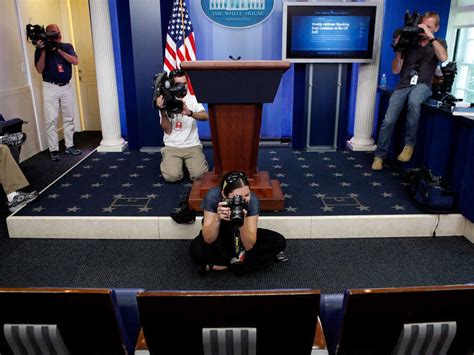 In White House Briefing Room New Seats For Associated Press Fox News