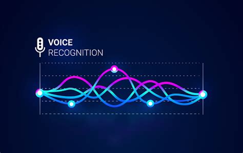 Kişisel Asistan Ve Ses Tanıma Kavramı Soundwave Akıllı Teknolojiler Mikrofon Simgesi Vektör