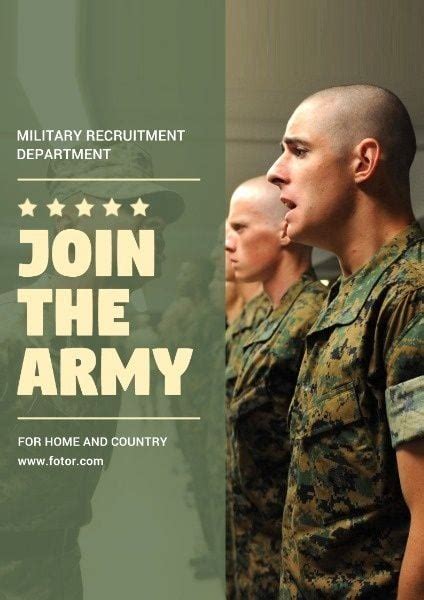 Join The Army Enlistment Poster Template And Ideas For Design Fotor