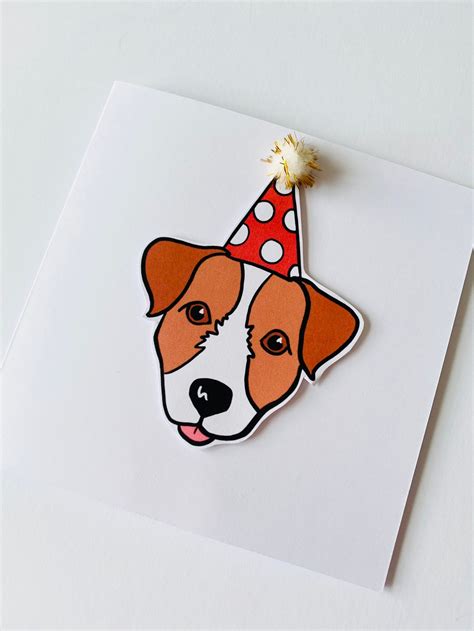 Jack Russell Birthday Card Dog Birthday Card Jack Russell Etsy