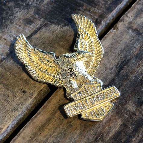 Harley Davidson Eagle Pin Solid Brass Boardwalk Vintage