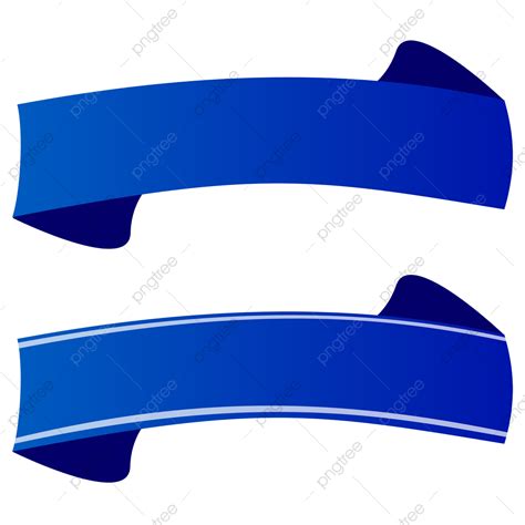 Azul Blauw Transparant Png Vector Lint Banner Clipart Lintje Banier