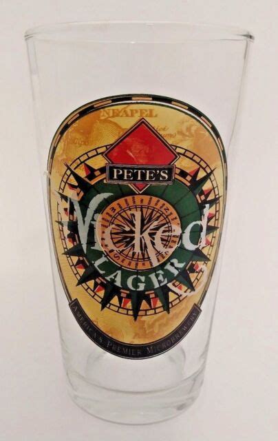 Petes Brewing Company Wicked Lager Pint Beer Glass Discontinued Ebay