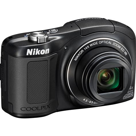 Nikon Coolpix L620 Digital Camera Black 26425 Bandh Photo Video
