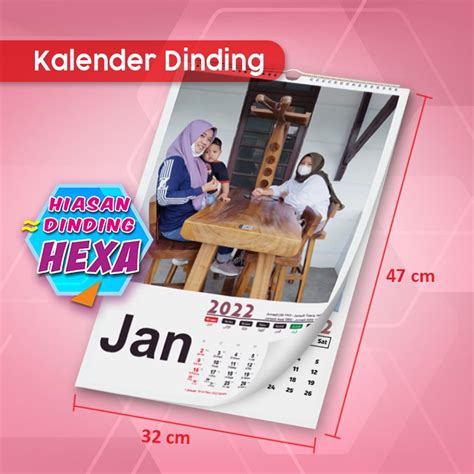 Jual Promo Diskon Kalender Meja Aesthetic 2022 Custom Fotokalender