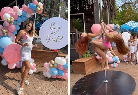Epic Pole Dancing Gender Reveal Party Mouths Of Mums