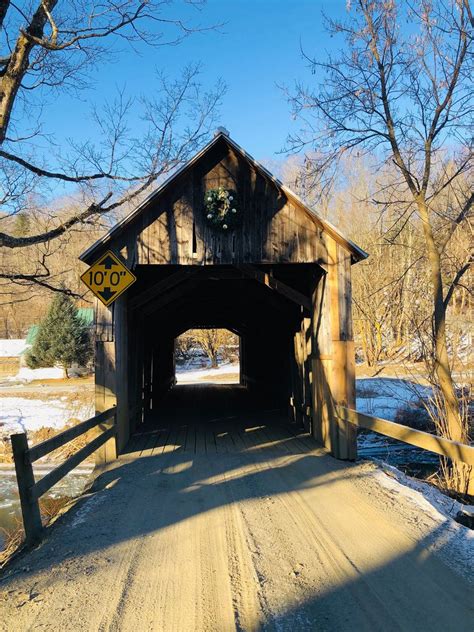 Howe Covered Bridge In Tunbridge Vermont Built 1879 Spanning First
