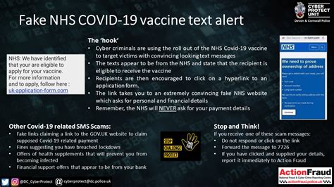 Vaccines available from the art pavilion, mile end park. Fake NHS Covid-19 vaccine text alert - Church of St. Gluvias