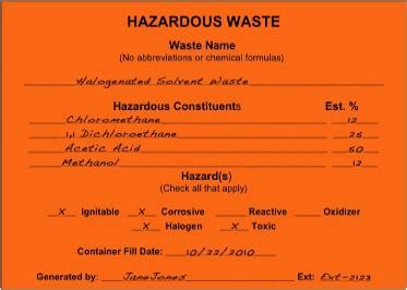 Hazardous Waste Management Plan Connecticut College
