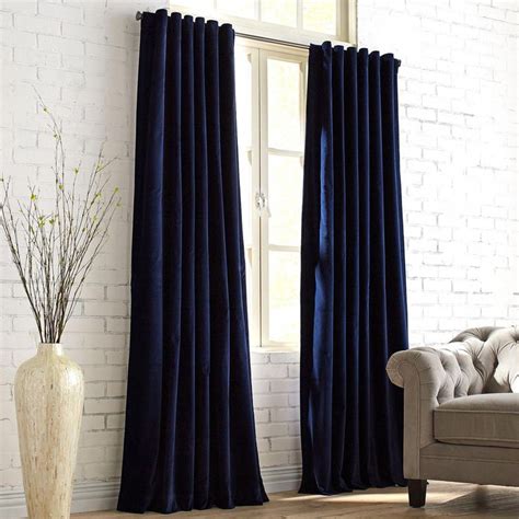 sheridan velvet navy curtain customwindowtreatments blue curtains