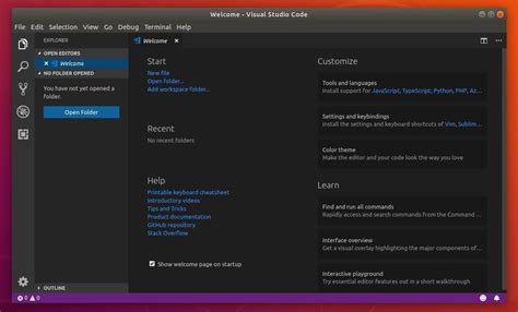 Install Visual Studio Code Via Official Snap In Ubuntu 18 04