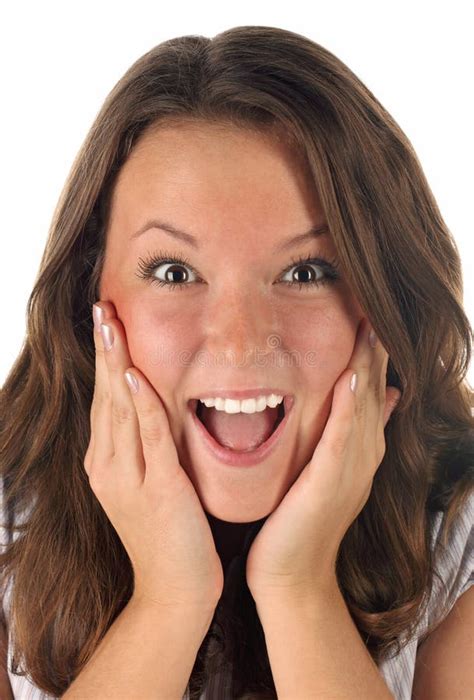 close up portrait of surprised girl stock image image of female shock 21347145