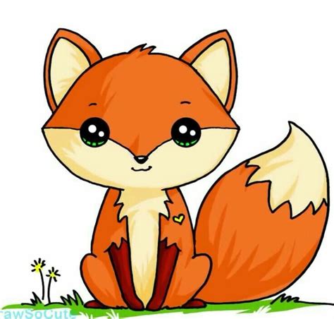 Pin By Tina On Drawing Designs With Images Cute Fox Drawing Cute