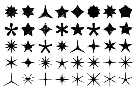 Premium Vector Grunge Stars Hand Drawn Star Starry Doodle And