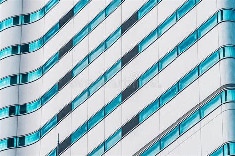 Beautiful Exterior Building With Glass Window Pattern Textures Stock