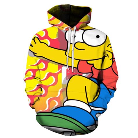 Simpsons Hoodie | Pullover Hoodie | 3D Sweatshirt | 3D Print Hoodie