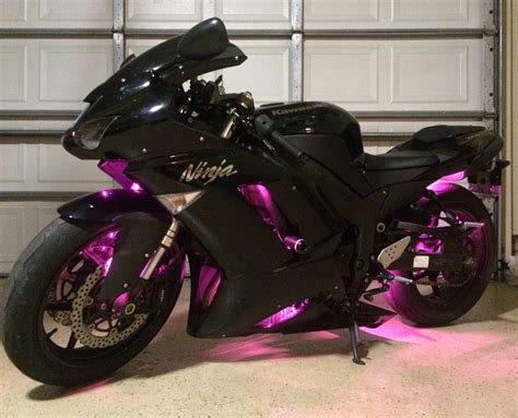 Free delivery and returns on ebay plus items for plus members. My Ninja 600 with pink LEDs I added myself! :) | Sports ...