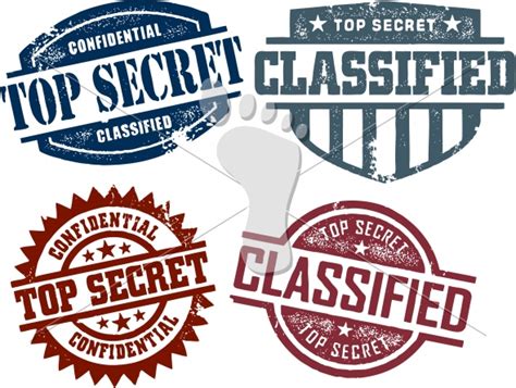 Top Secret Classified Confidential Stamps Stompstock Royalty Free