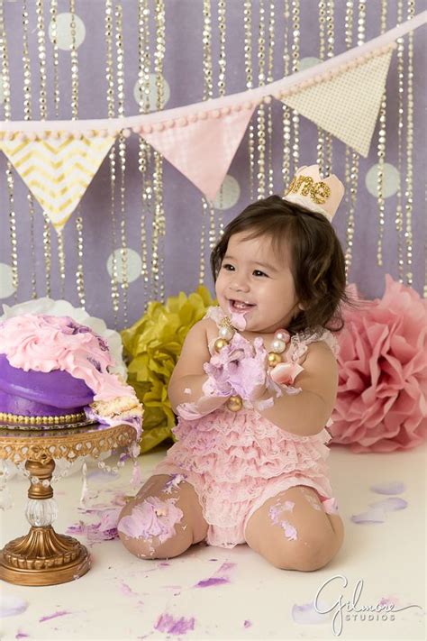 Happy Girl Smashes Her Delicious Birthday Cake Eating Cake Girl