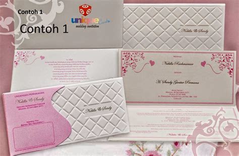 Beragam contoh undangan pernikahan dengan desain simple, sederhana, unik, islami, elegan, cantik, kesan romantis, beserta isi surat undangan pernikahan. Contoh Undangan Pernikahan