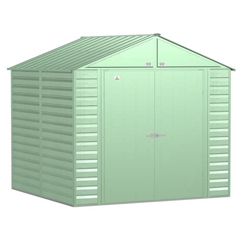 Arrow Select Steel Storage Shed 8x8 Sage Green The Home Depot Canada
