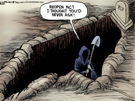 The Grim Reaper Shows Up Often In Pandemic Cartoons — Whether To