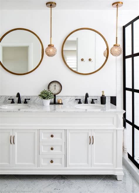 Bathrooms With Round Vanity Mirrors The Interior Collective