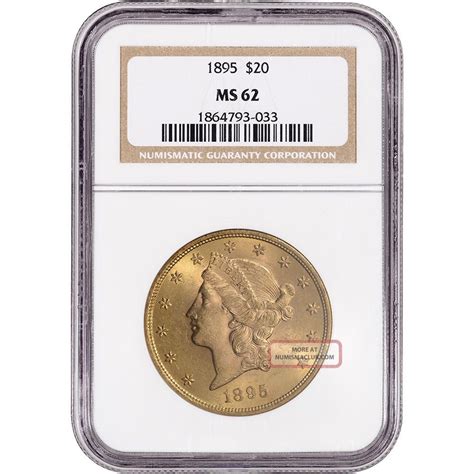 1895 Us Gold 20 Liberty Head Double Eagle Ngc Ms62