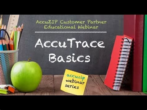 AccuZIP Customer Partner Educational Webinar AccuTrace Basics Mail Tracking And Visibility