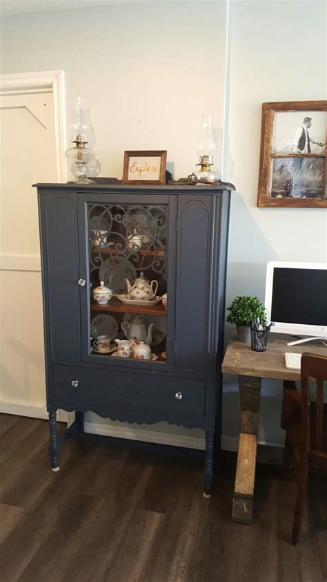 But not only is it tiny, it opens onto the master bedroom. Chalk Painted China Cabinet Benjamin Moore Newburyport ...