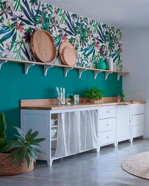 35 The Beautiful Botanical Wallpapers For Your Outdoor Kitchen Wall