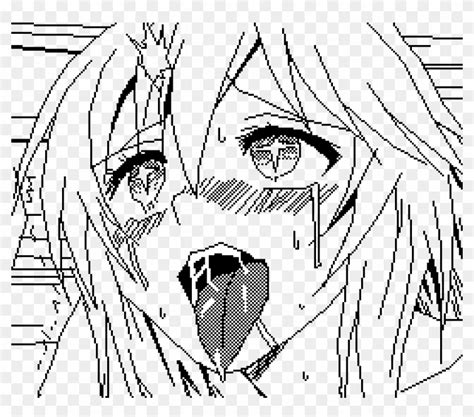 Another Ahegao With Drool Ahegao Pixel Art Hd Png