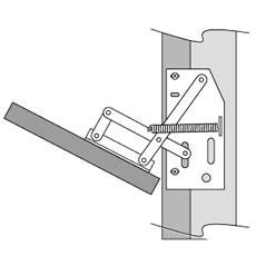 When the cabinet door is closed, a portion of the frame leaf is exposed and the entire door leaf is hidden. Tip Out Tray Scissor Hinge