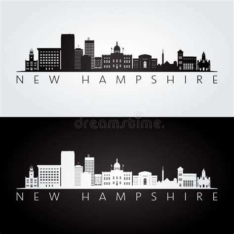 Concord New Hampshire City Skyline Silhouette Stock Illustrations 25