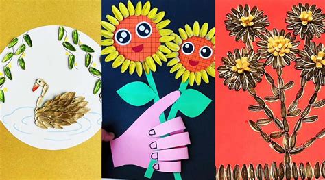 Sunflower Seed Shell Craft Ideas For Kids Or Preschoolers Diy Art Pins