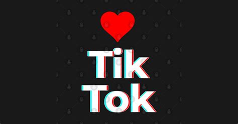 I Love Tiktok Funny Red Heart Viral Social Media Video Meme
