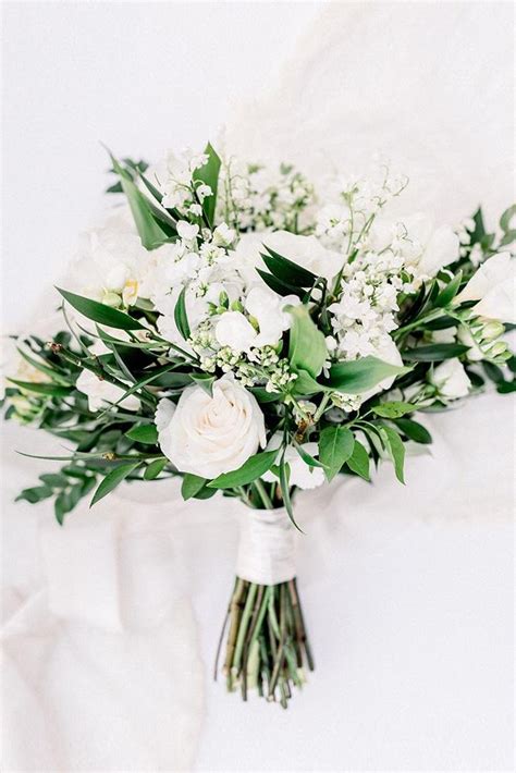 Green And White Wedding Flowers Trista Guillen