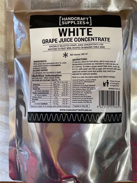 White Grape Juice Concentrate 500ml Elderberry