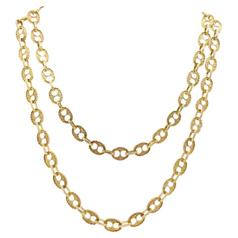 Vintage Mariner Puff Link 18k Gold Chain For Sale At 1stdibs Gucci