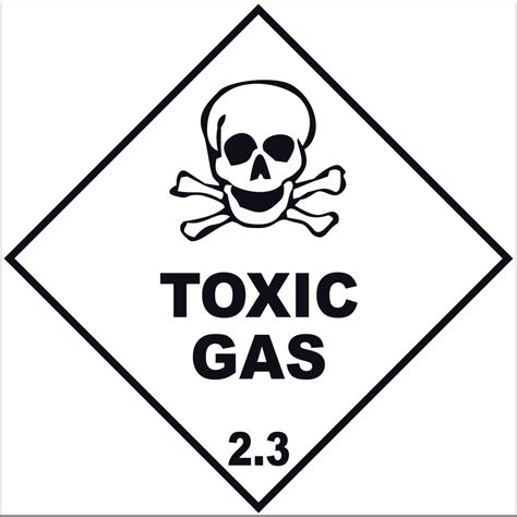 Toxic Gas 23 Labels 10 Pack Permark Signs
